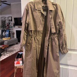 Free People Beige Women's Trench Coat